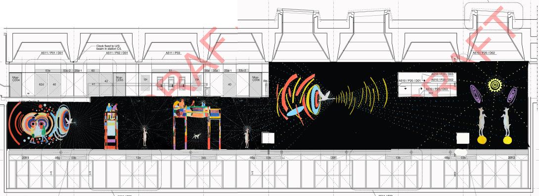 Udsmykning til metrostation på Mozart plads