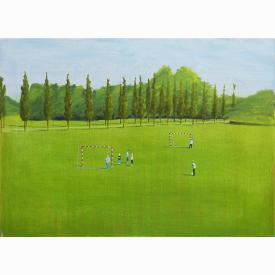soccer, boys  2014  70 x 95 cm oil on canvas